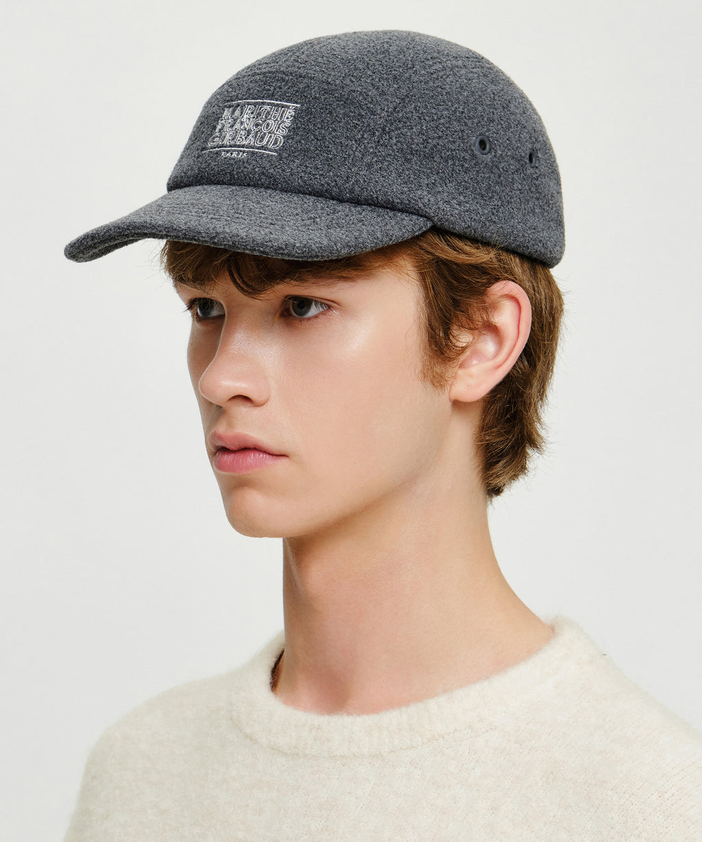 Marithe & Francois Girbaud - Outline Classic Logo Fleece Camp Cap (Gray) product image 6 | TRAB K-Fashion Australia