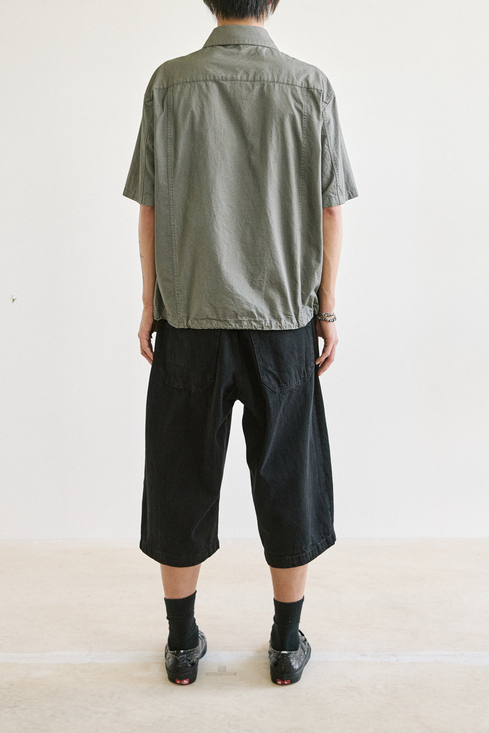 Hatchingroom - Bermuda Denim Shorts Crinkle (Black) product image 8 | TRAB K-Fashion Australia