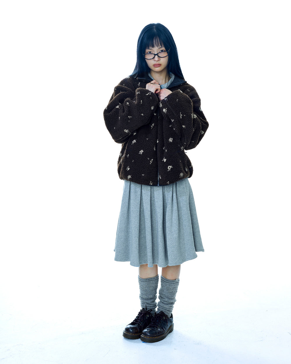 Coyseio - Petal Reversible Fleece Jacket (Brown) product image 11 | TRAB K-Fashion Australia