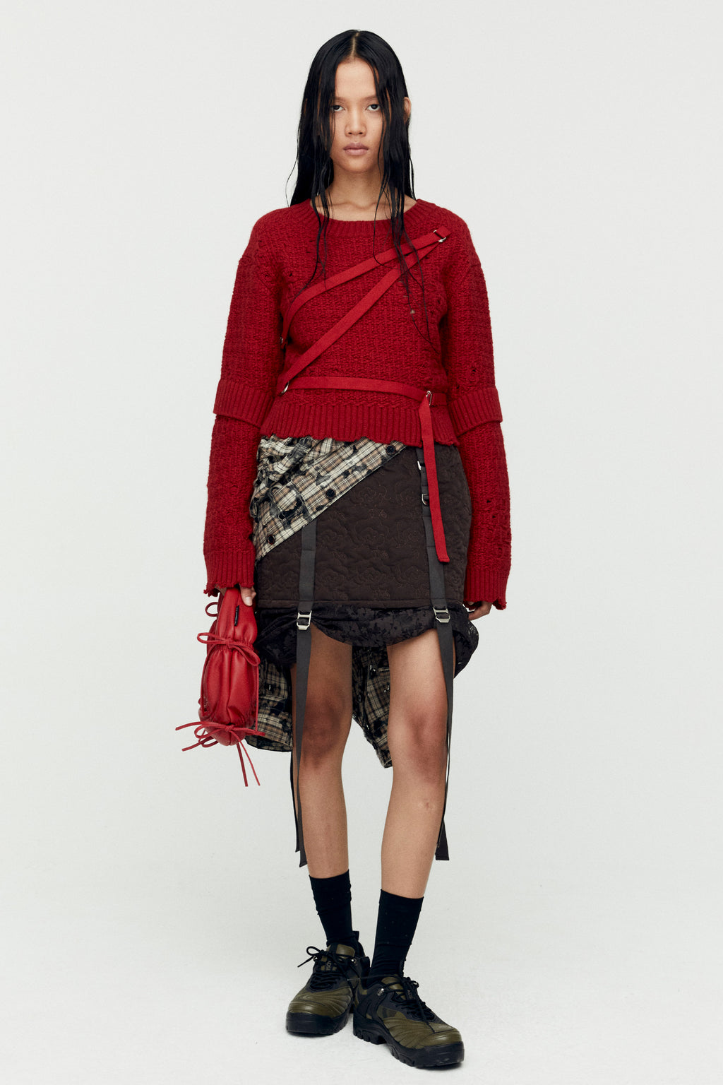 Andersson Bell - Nora Strap Knit Pullover (Scarlet) product image 4 | TRAB K-Fashion Australia