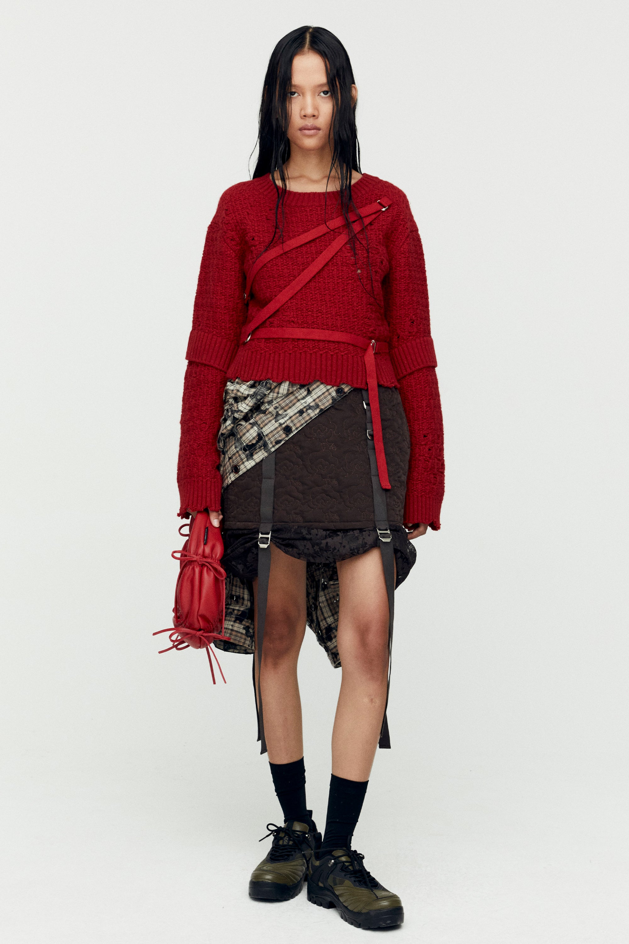 Andersson Bell - Nora Strap Knit Pullover (Scarlet) product image 4 | TRAB K-Fashion Australia