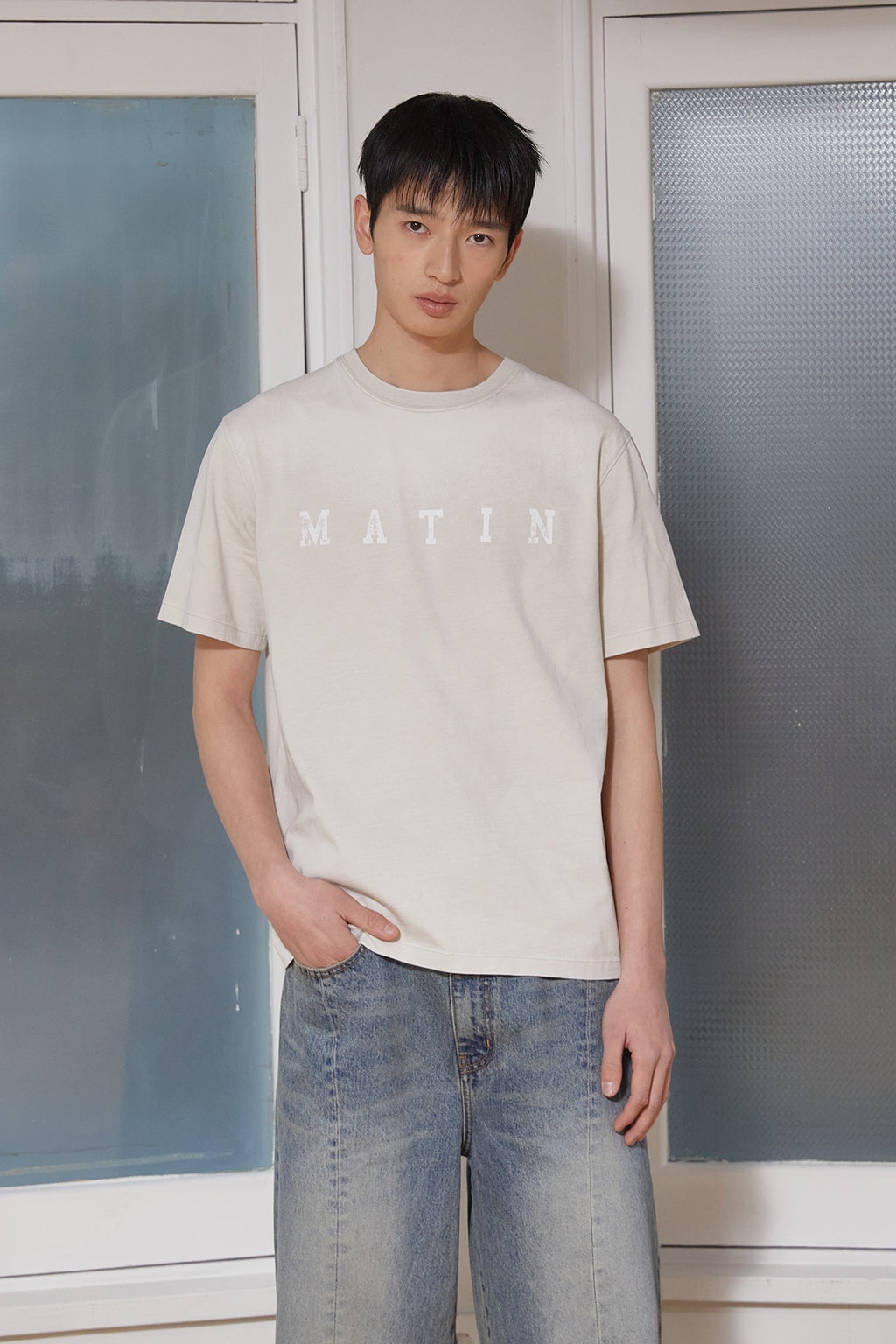 Matin Kim - Dying Point Logo Top (Ivory) product image 9 | TRAB K-Fashion Australia
