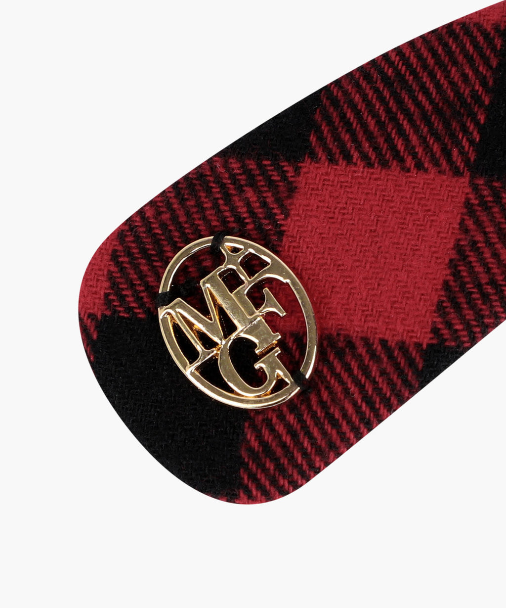 Marithe & Francois Girbaud - Holiday Circle Logo Check Hair Pin (Red) product image 2 | TRAB K-Fashion Australia