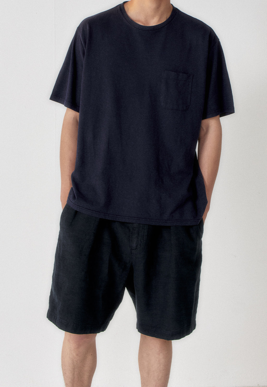 Art if acts - Washed Linen Two Tuck Shorts (Navy) product image 5 | TRAB K-Fashion Australia