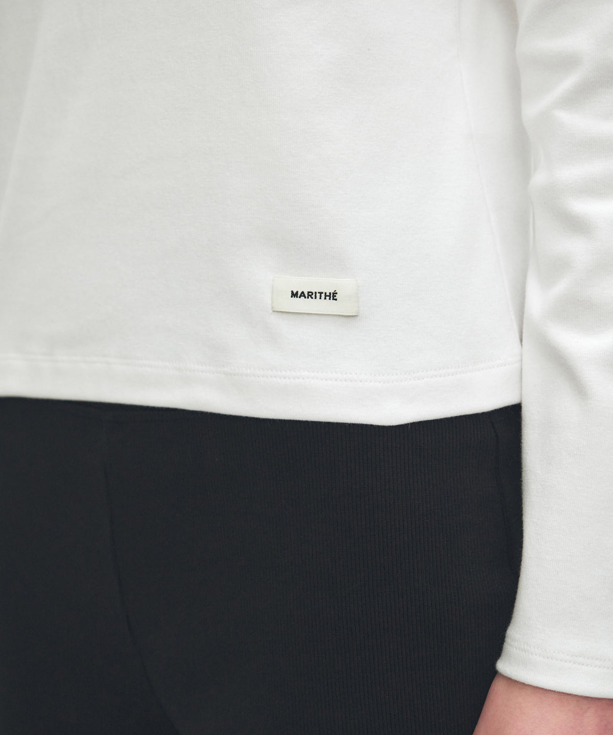 Marithe & Francois Girbaud - Basic Scoop Back Long Sleeve (White) product image 4 | TRAB K-Fashion Australia