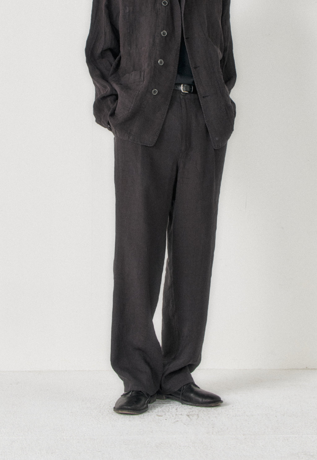 Art if acts - Linen Reverse One Tuck Pants (Black) product image 5 | TRAB K-Fashion Australia