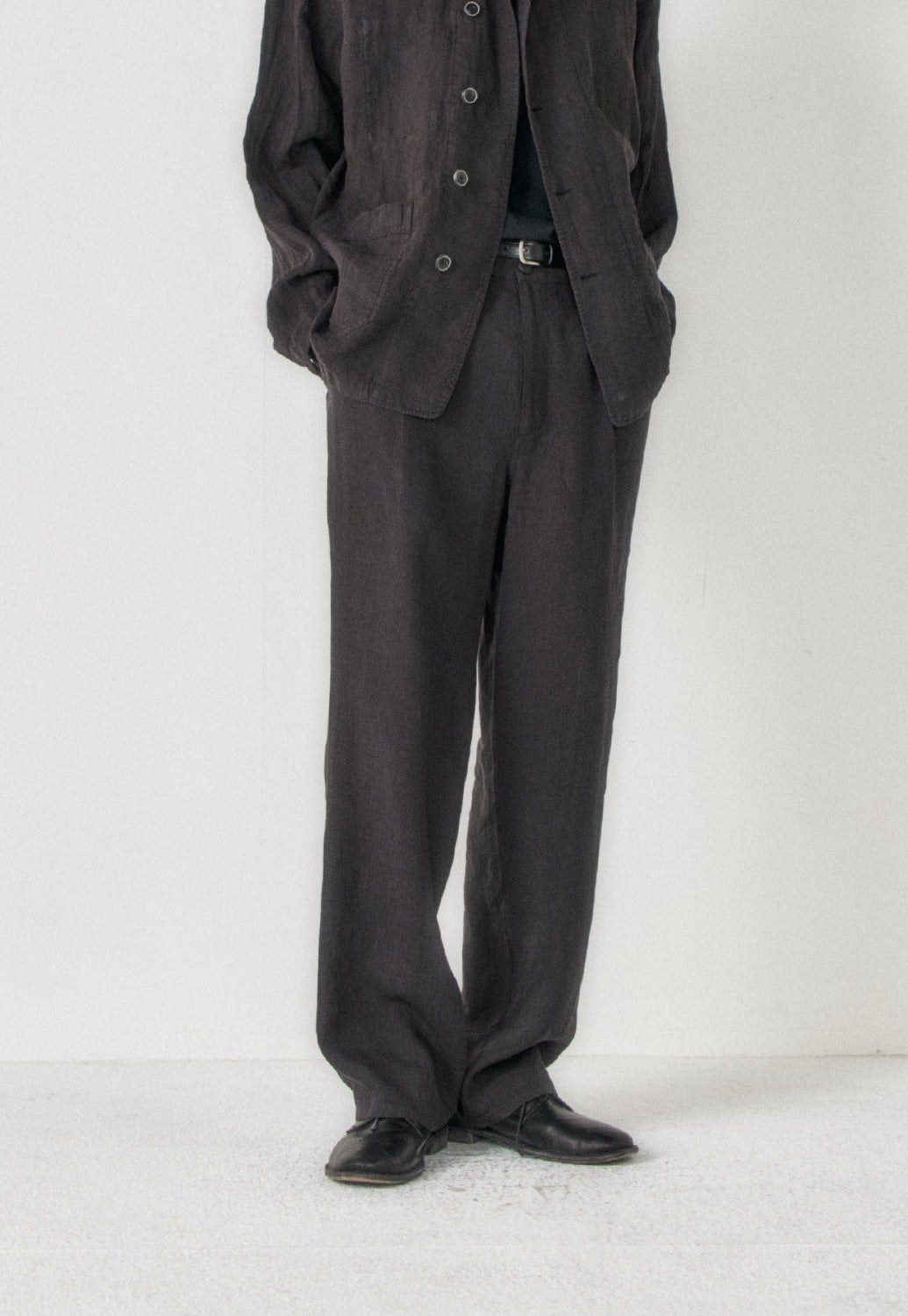Art if acts - Linen Reverse One Tuck Pants (Black) product image 5 | TRAB K-Fashion Australia