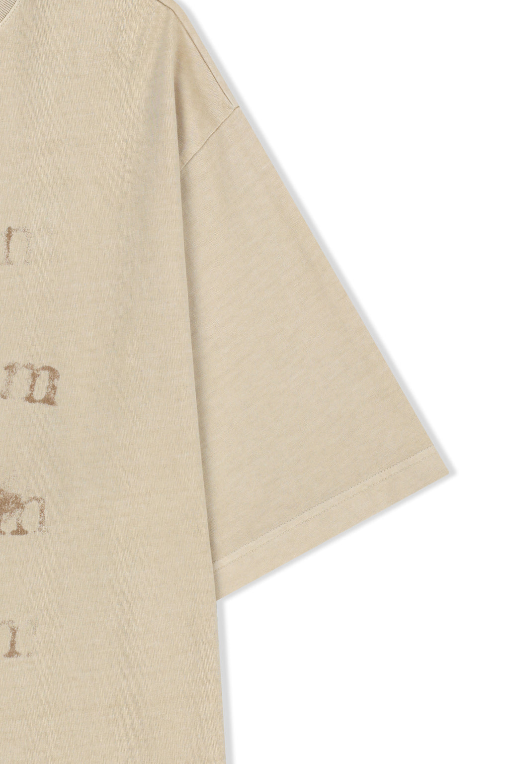 Matin Kim - [Pre-Order – Ships June 22] Pigment Graffiti Logo Top (Beige) product image 4 | TRAB K-Fashion Australia