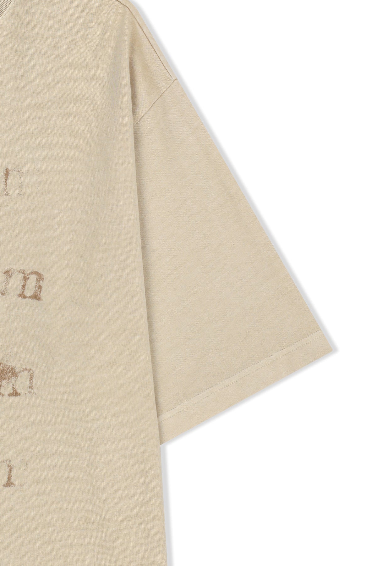Matin Kim - [Pre-Order – Ships June 22] Pigment Graffiti Logo Top (Beige) product image 4 | TRAB K-Fashion Australia