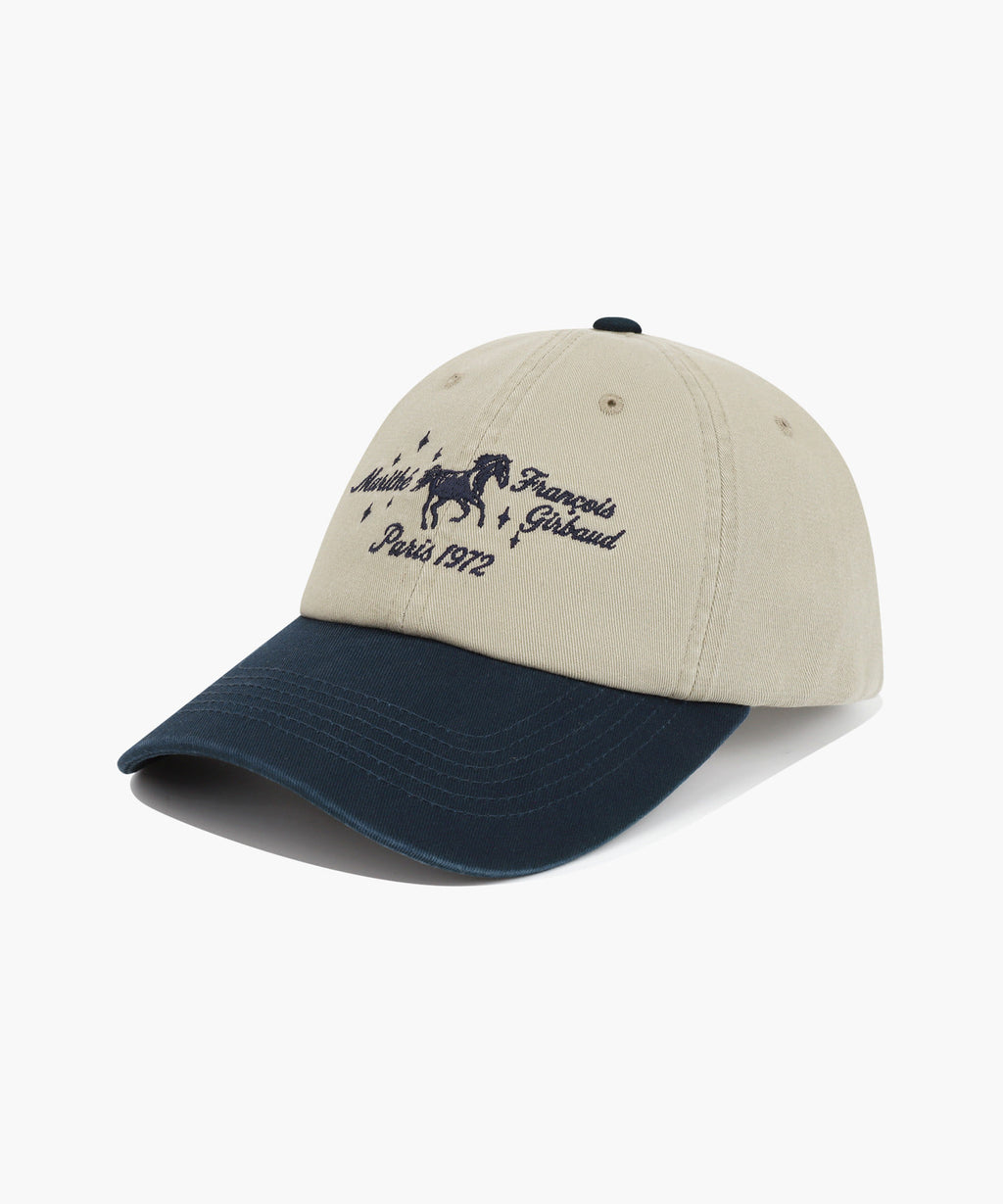 Marithe & Francois Girbaud - Color Block Horse Graphic Cap (Navy) product image 1 | TRAB K-Fashion Australia