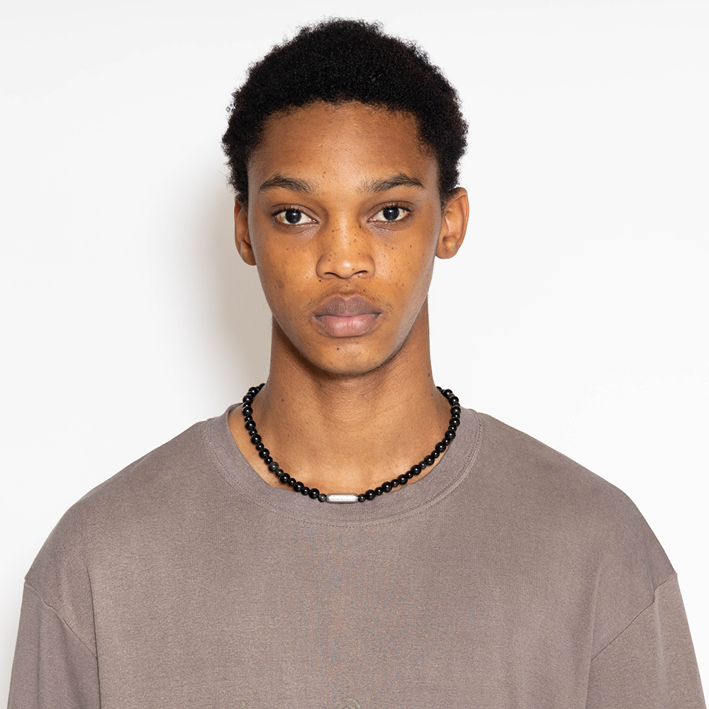 Towtow Archive - Phil Logo Symbol Necklace Onyx (Black) product image 4 | TRAB K-Fashion Australia