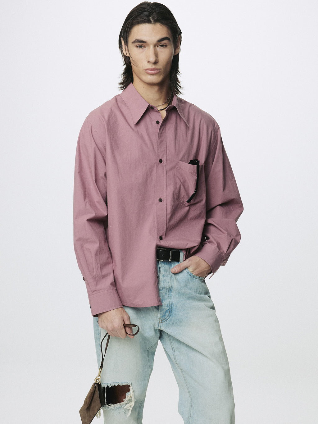 Tonywack - Washed Cotton Shirt (Dusty Pink) product image 5 | TRAB K-Fashion Australia