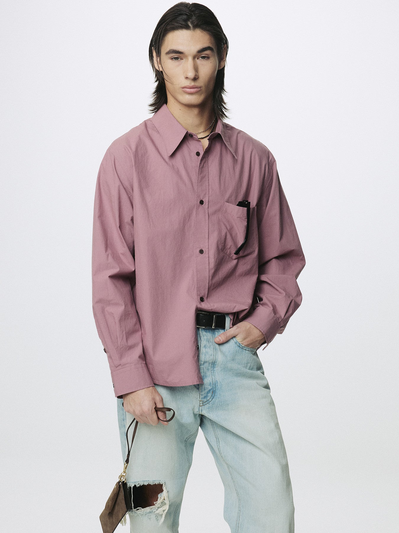 Tonywack - Washed Cotton Shirt (Dusty Pink) product image 5 | TRAB K-Fashion Australia