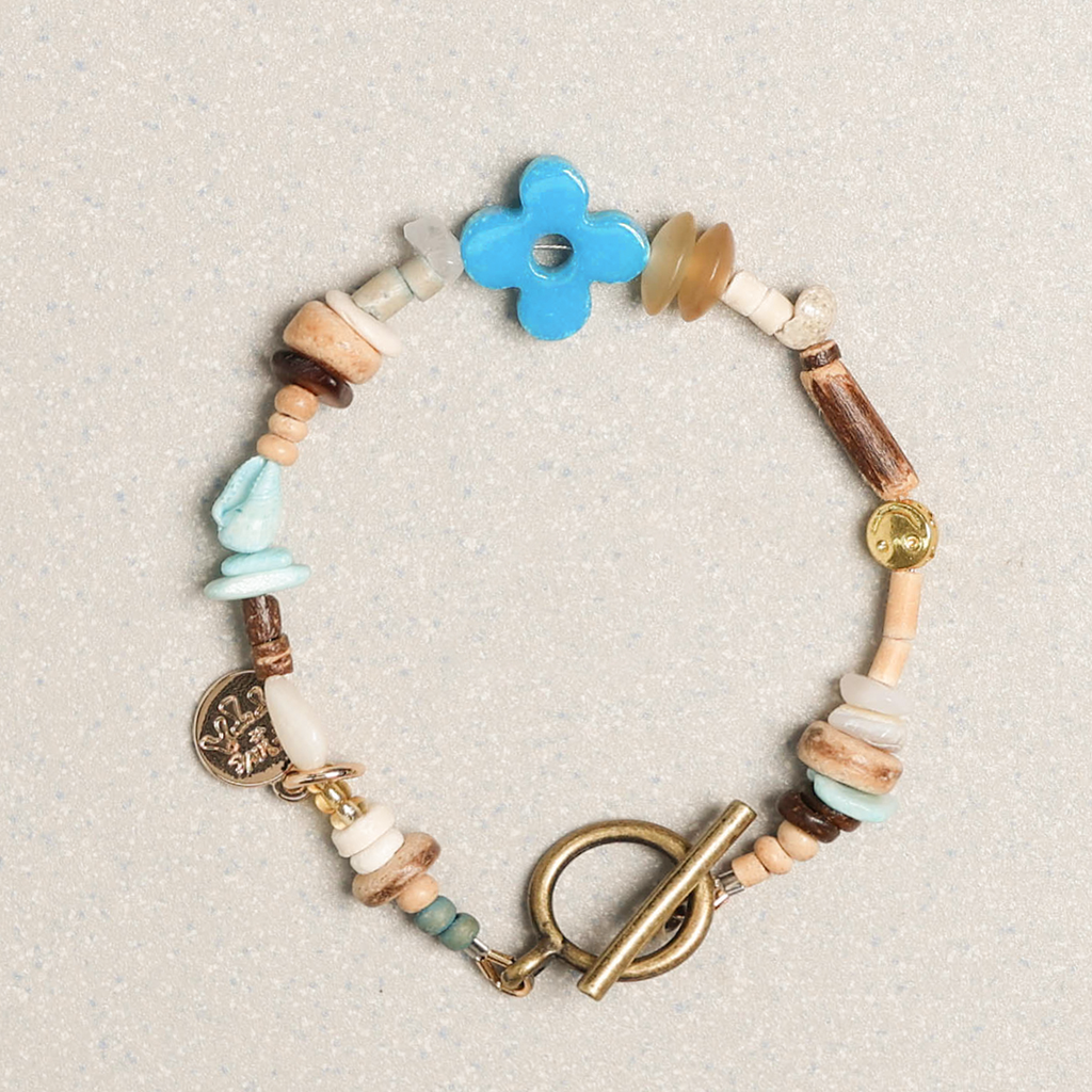 Towtow Archive - Clover Symbol Bracelet Seed (Blue) product image 2 | TRAB K-Fashion Australia