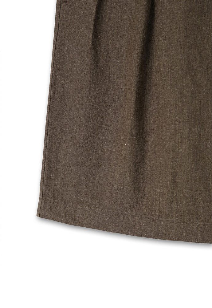 Art if acts - Washed Linen Two Tuck Shorts (Wood) product image 12 | TRAB K-Fashion Australia