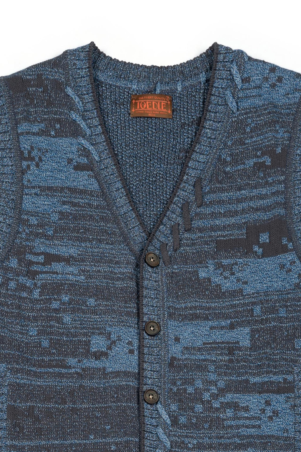 Ioedle - Mosaic Urban Knit Vest Cardigan (Blue) product image 4 | TRAB K-Fashion Australia