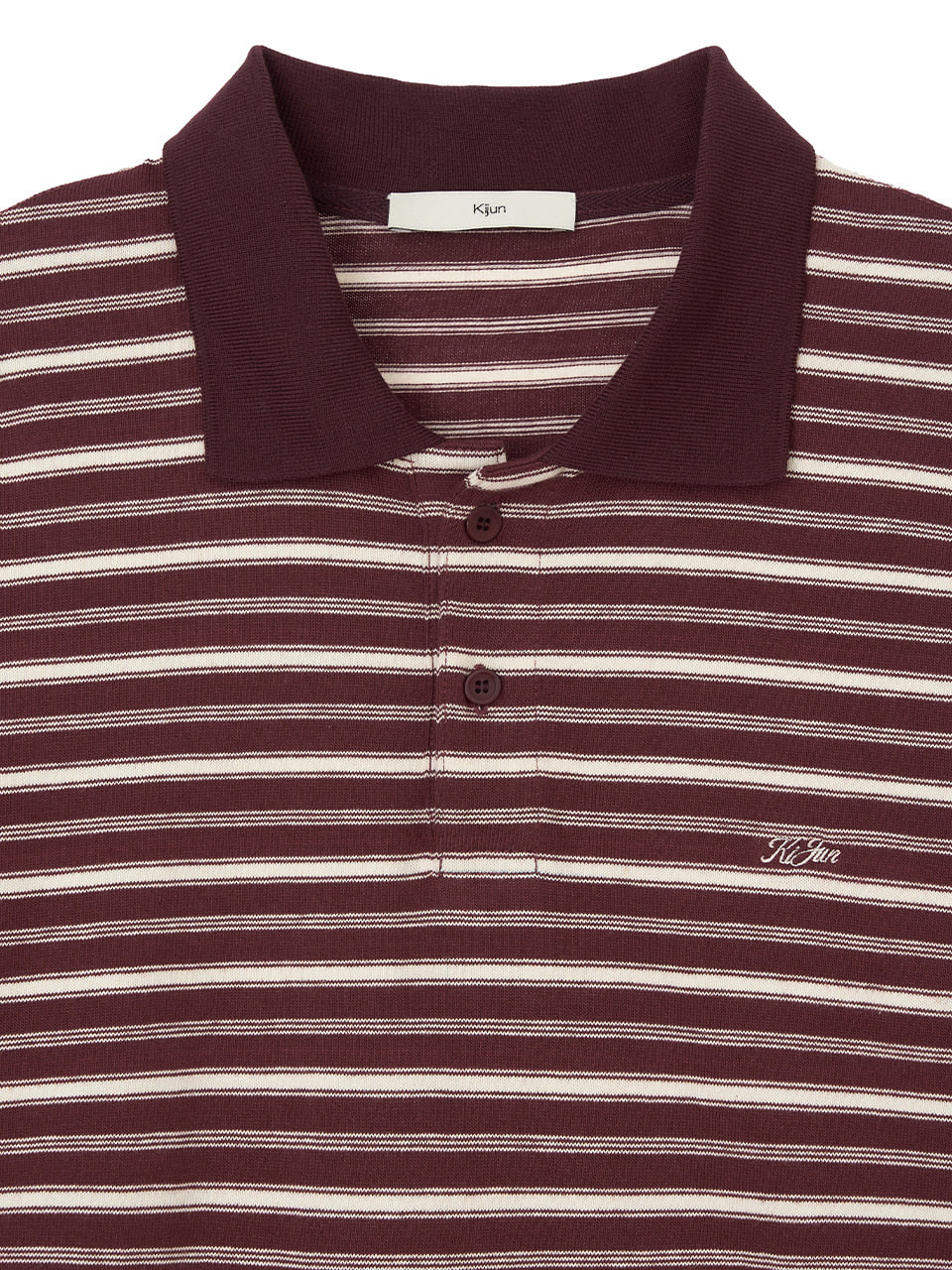Kijun - Striped Polo Shirt (Burgundy) product image 13 | TRAB K-Fashion Australia