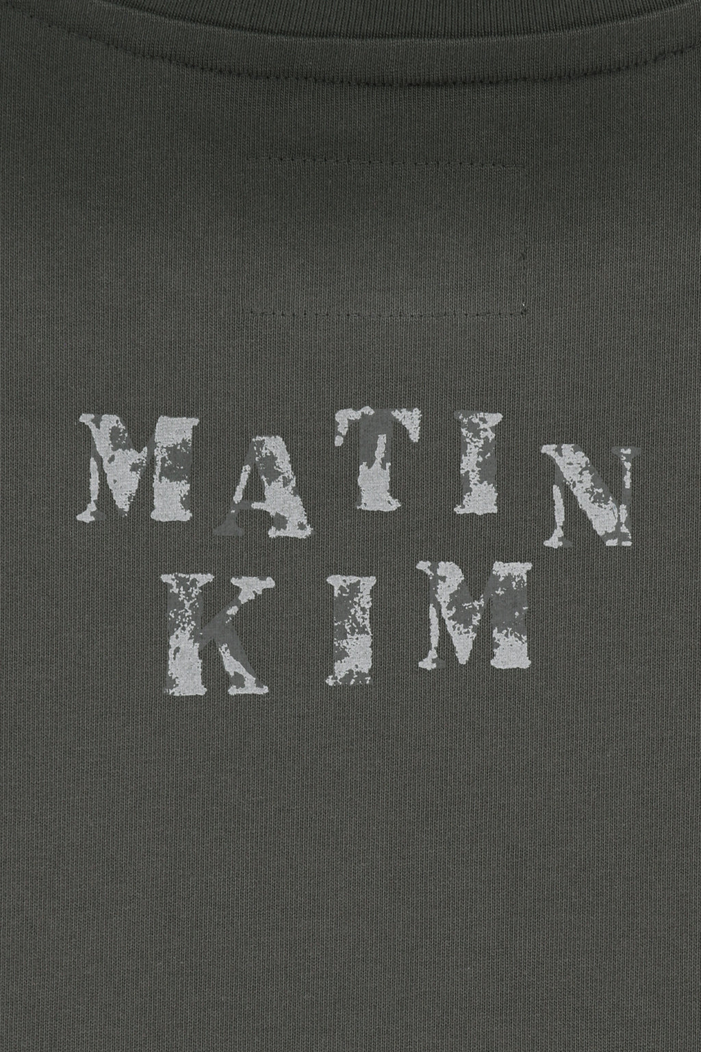 Matin Kim - Dust Washed Logo Layered Top (Charcoal) product image 5 | TRAB K-Fashion Australia