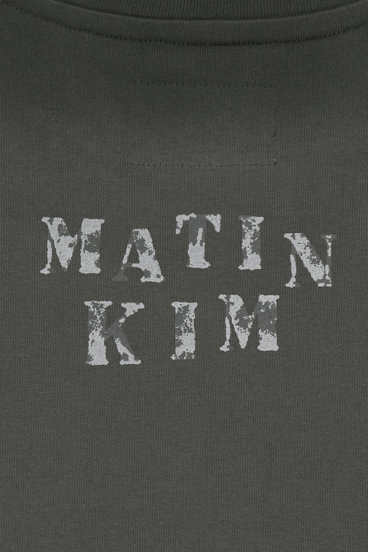 Matin Kim - Dust Washed Logo Layered Top (Charcoal) product image 5 | TRAB K-Fashion Australia