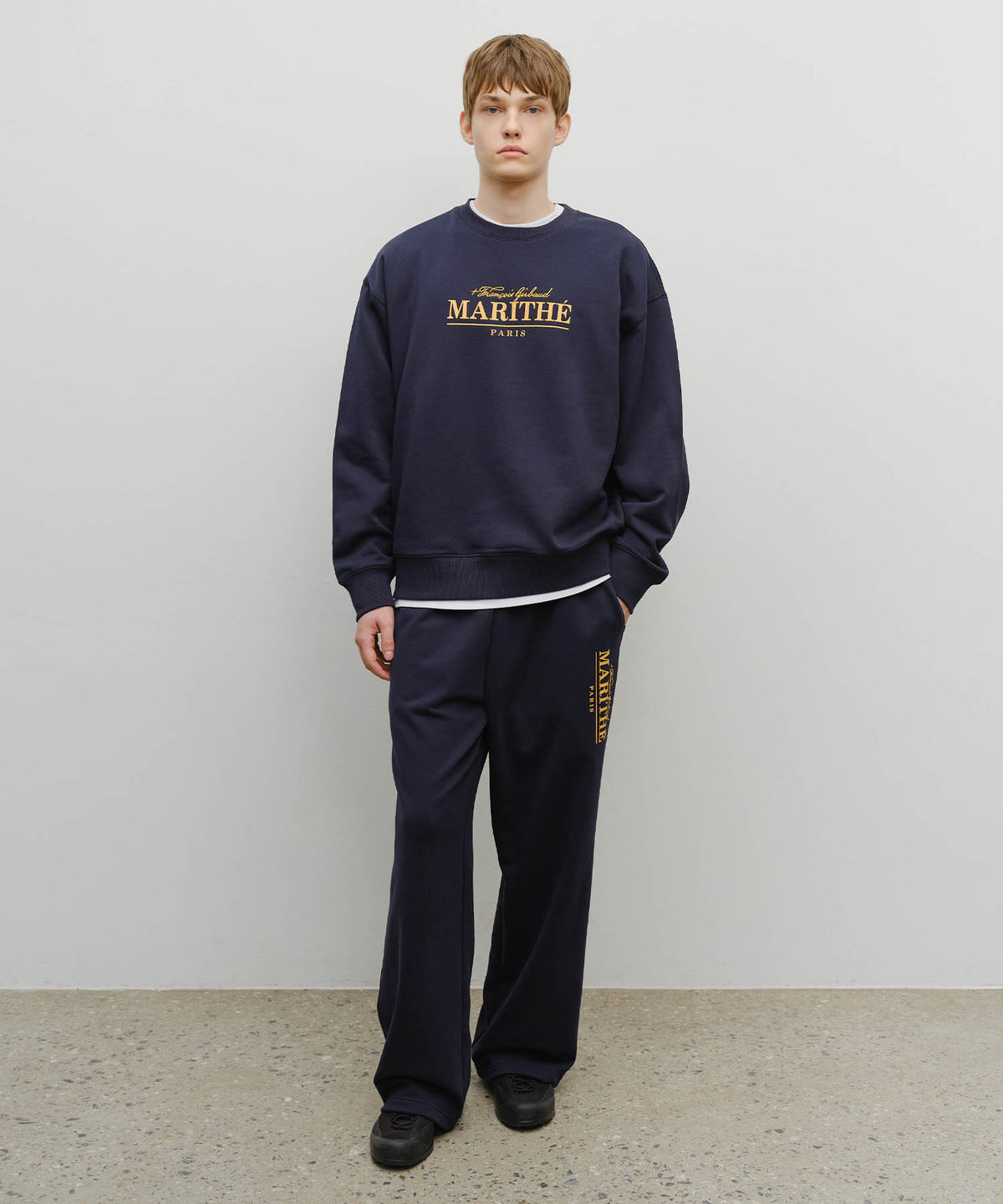 Marithe & Francois Girbaud - Marithe Logo Sweat Pants (Navy) product image 2 | TRAB K-Fashion Australia
