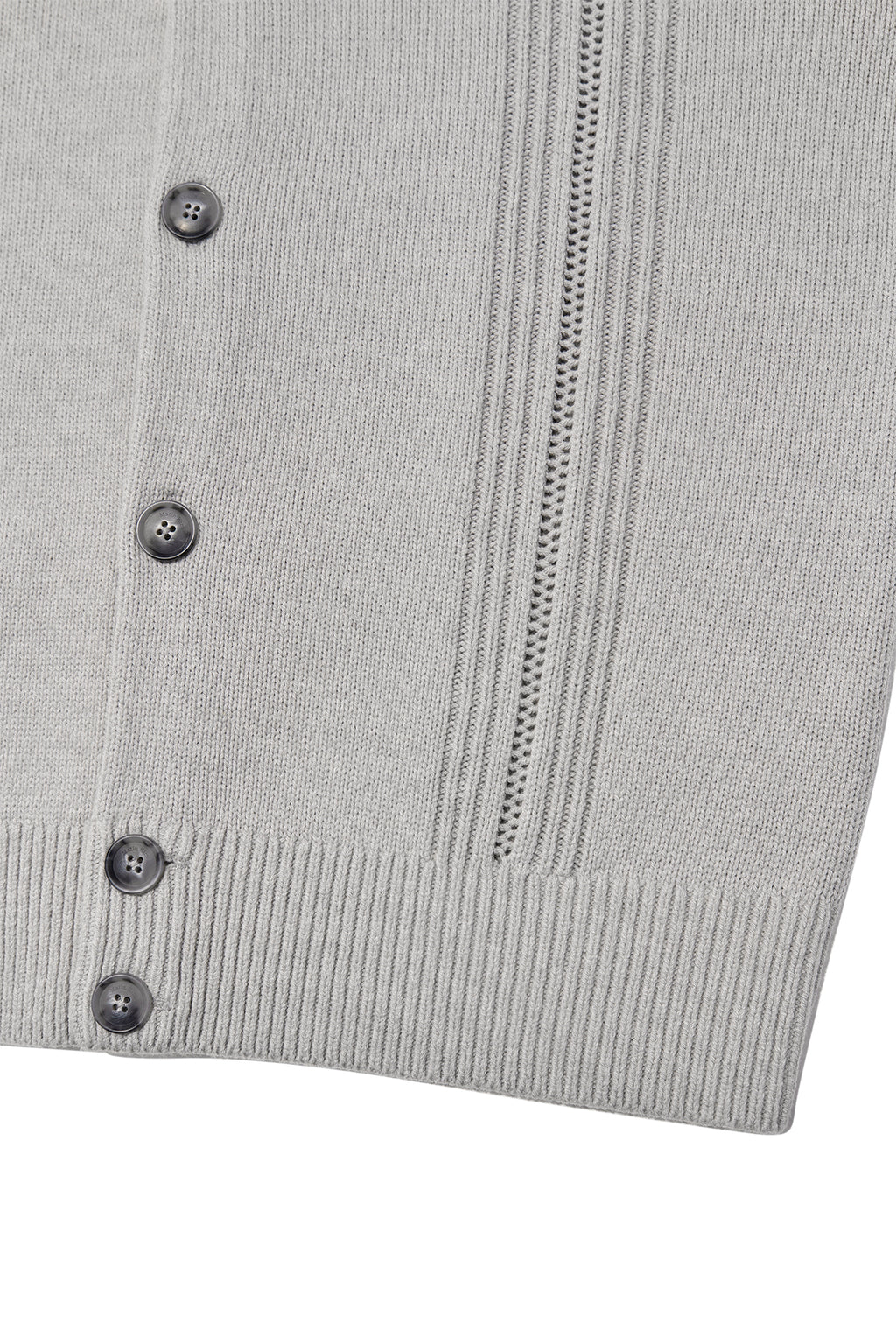 Matin Kim - Punching Line Point Round Neck Cardigan (Grey) product image 4 | TRAB K-Fashion Australia