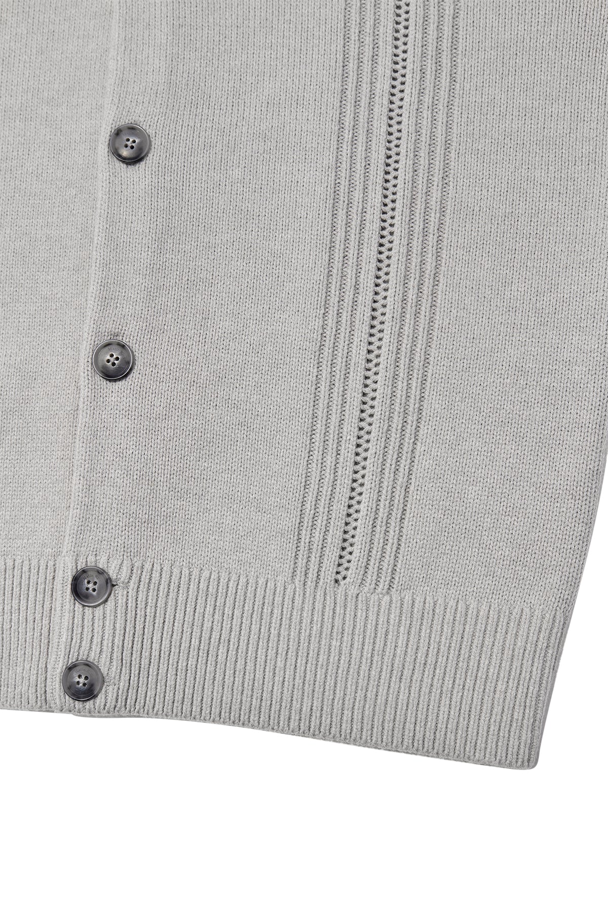 Matin Kim - Punching Line Point Round Neck Cardigan (Grey) product image 4 | TRAB K-Fashion Australia