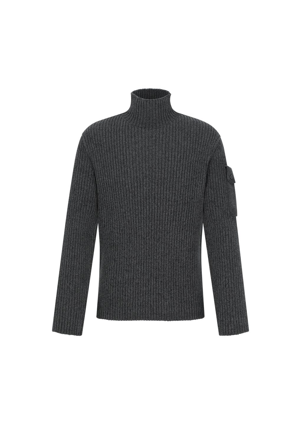 Amomento - Ribbed velvet knit top (Charcoal) product image 2 | TRAB K-Fashion Australia