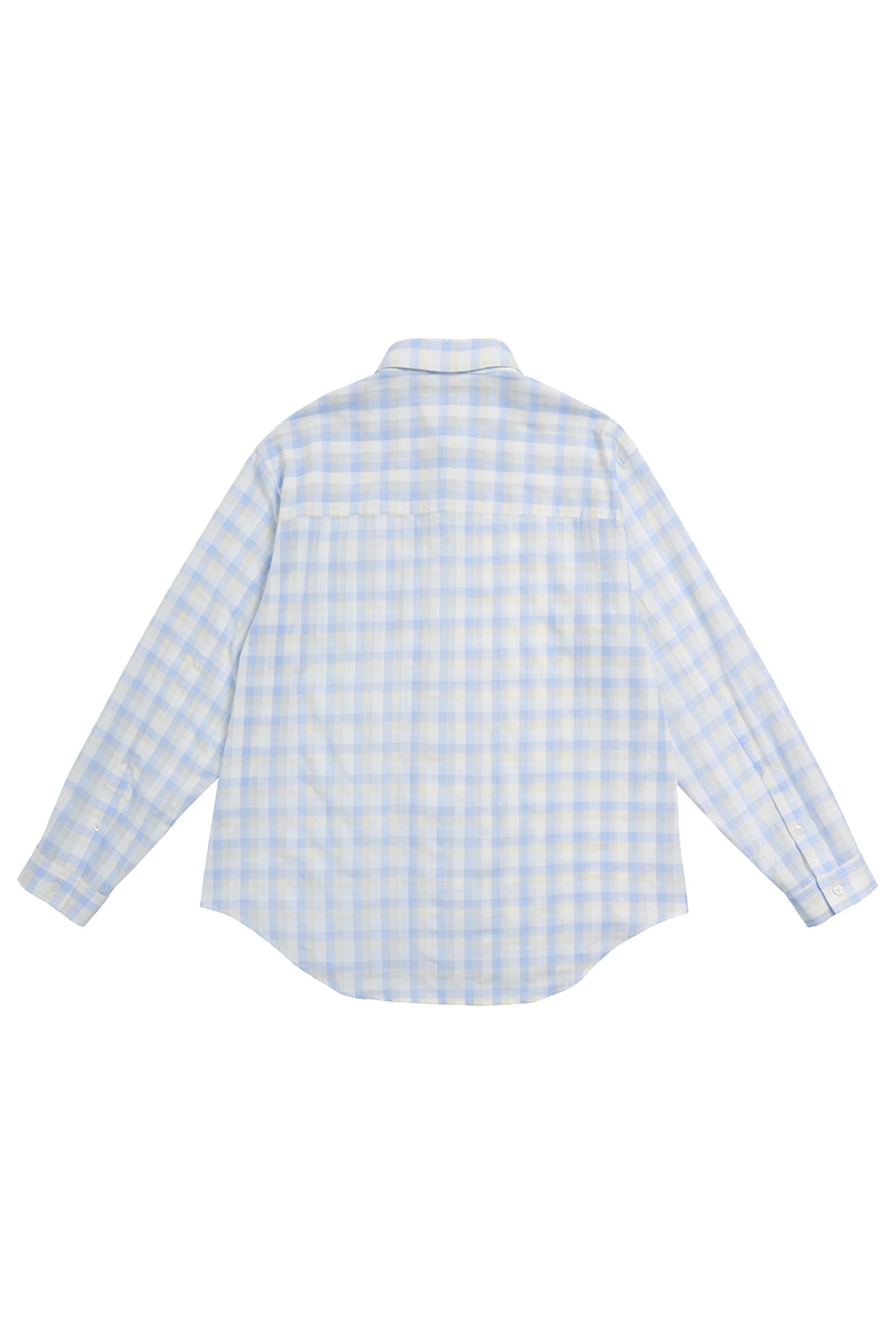 STU - Embroidery Check Shirt Sky (Blue) product image 18 | TRAB K-Fashion Australia
