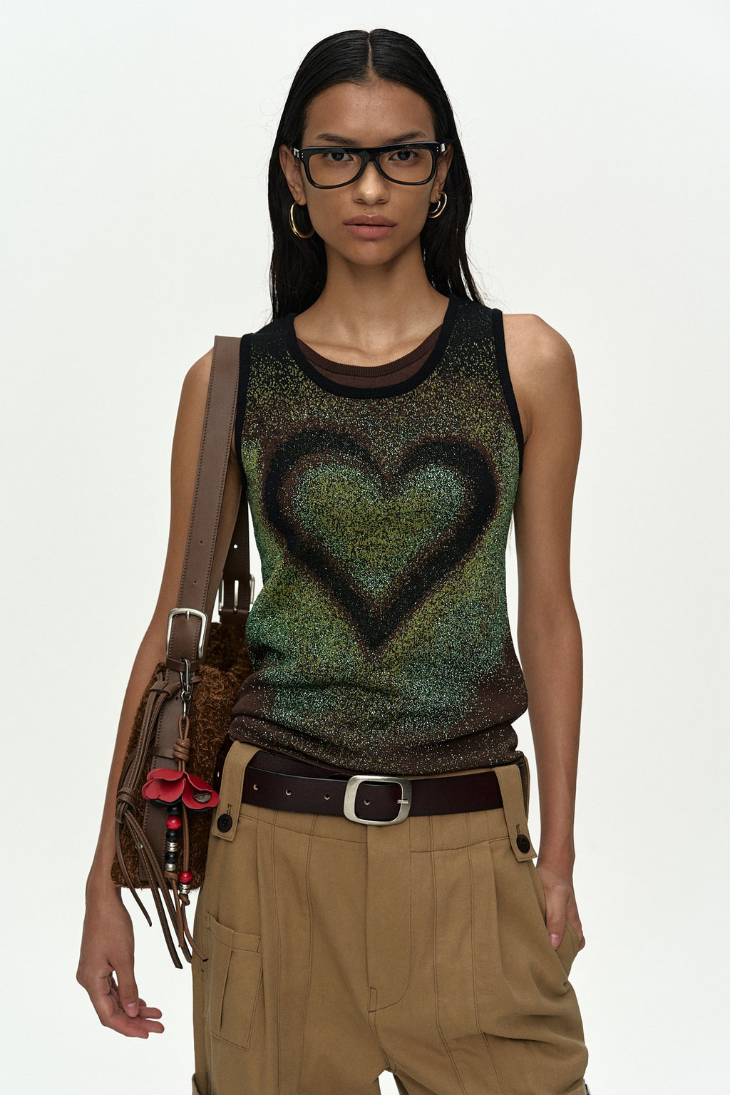 Andersson Bell - Airbrush Love Tank Top (Green) product image 1 | TRAB K-Fashion Australia