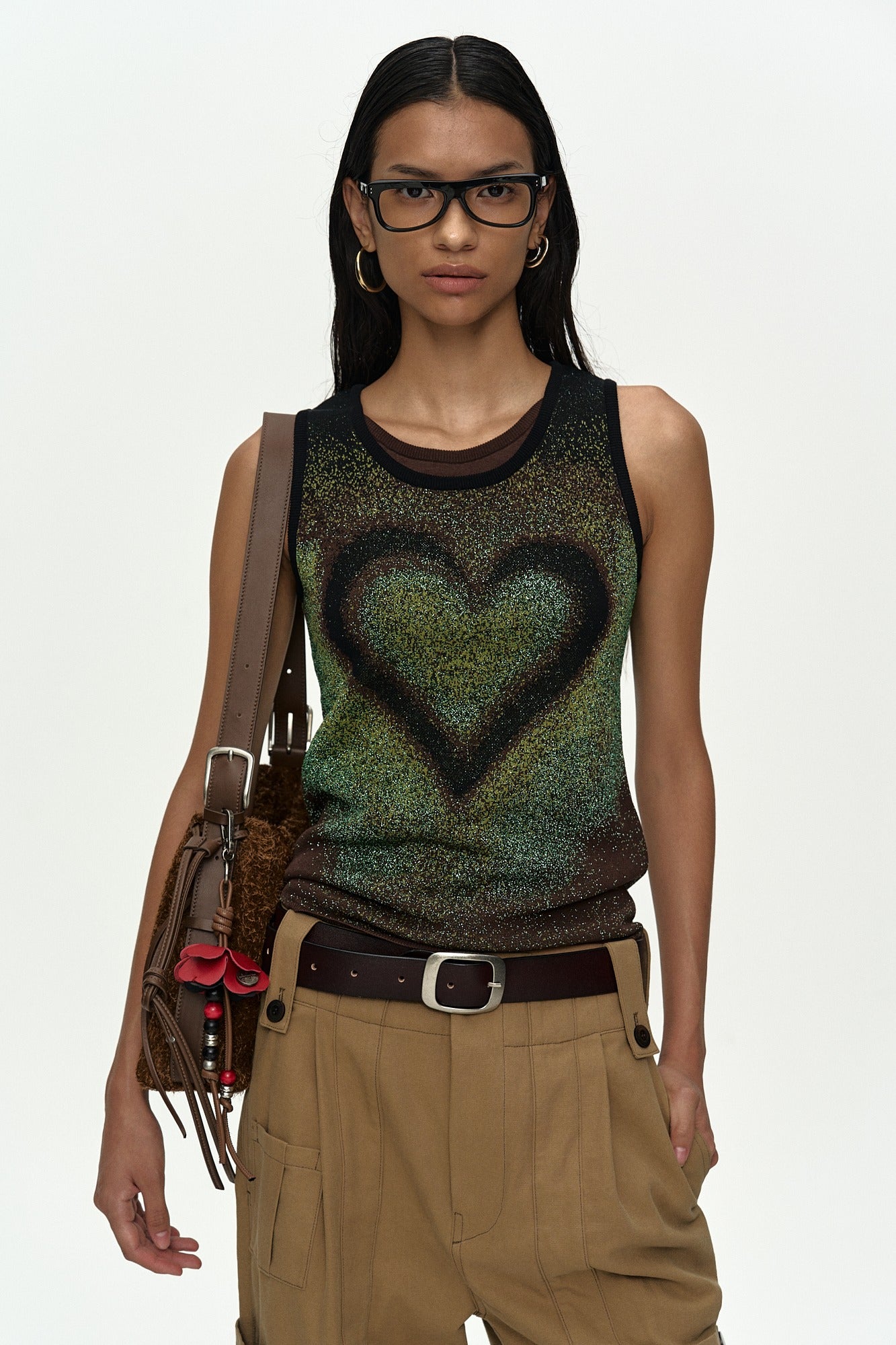 Andersson Bell - Airbrush Love Tank Top (Green) product image 1 | TRAB K-Fashion Australia