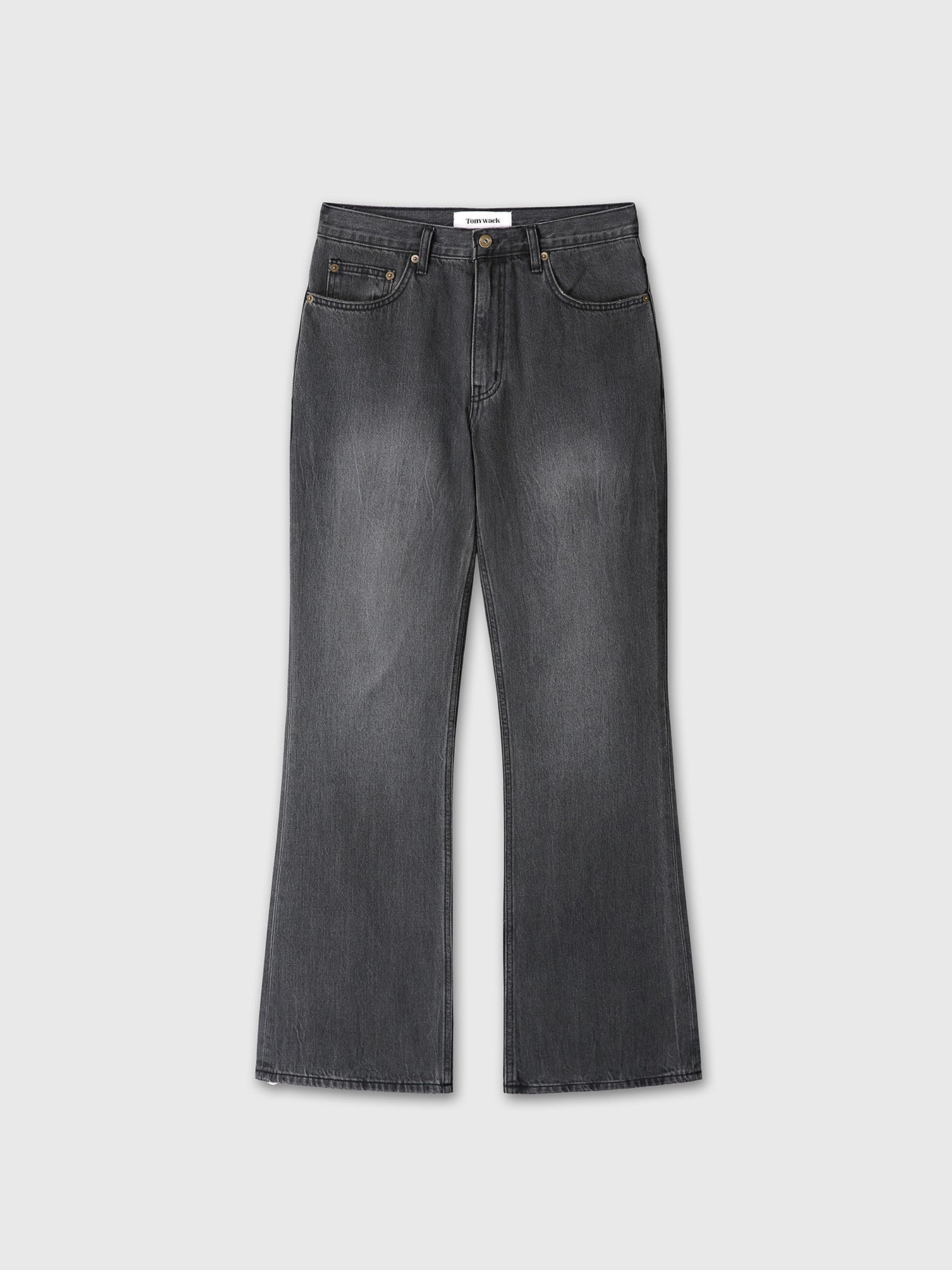 Tonywack - Flared-Leg Distressed Denim Jeans (Washed Black) product image 10 | TRAB K-Fashion Australia