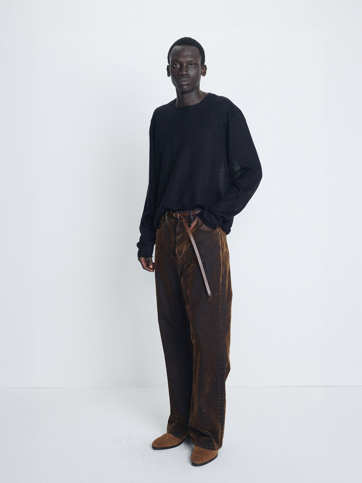 Tonywack - Kid Mohair Raw Knit (Black) product image 2 | TRAB K-Fashion Australia