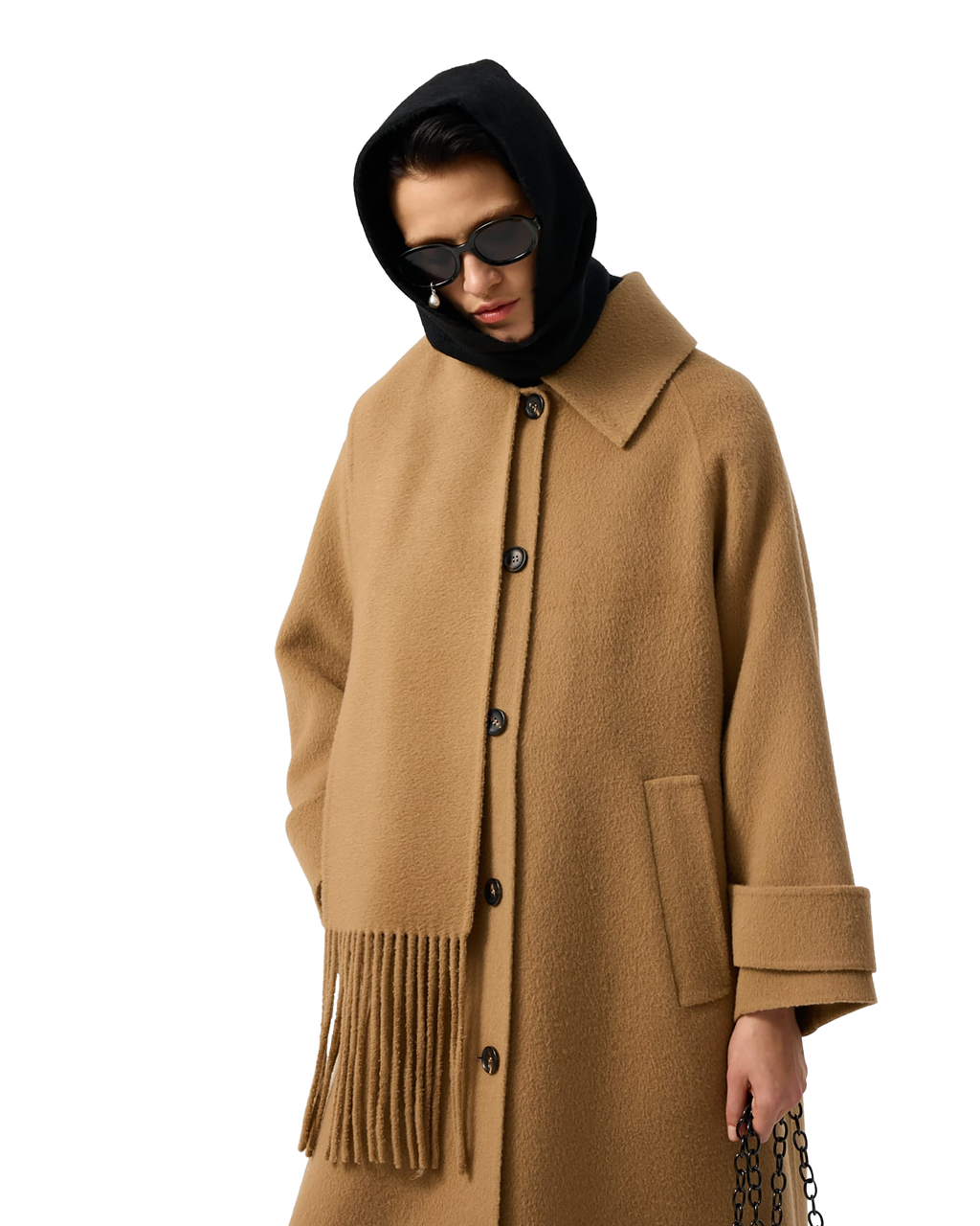 Kimhe Kim - Scarf Detail Long Coat (Beige) product image 21 | TRAB K-Fashion Australia