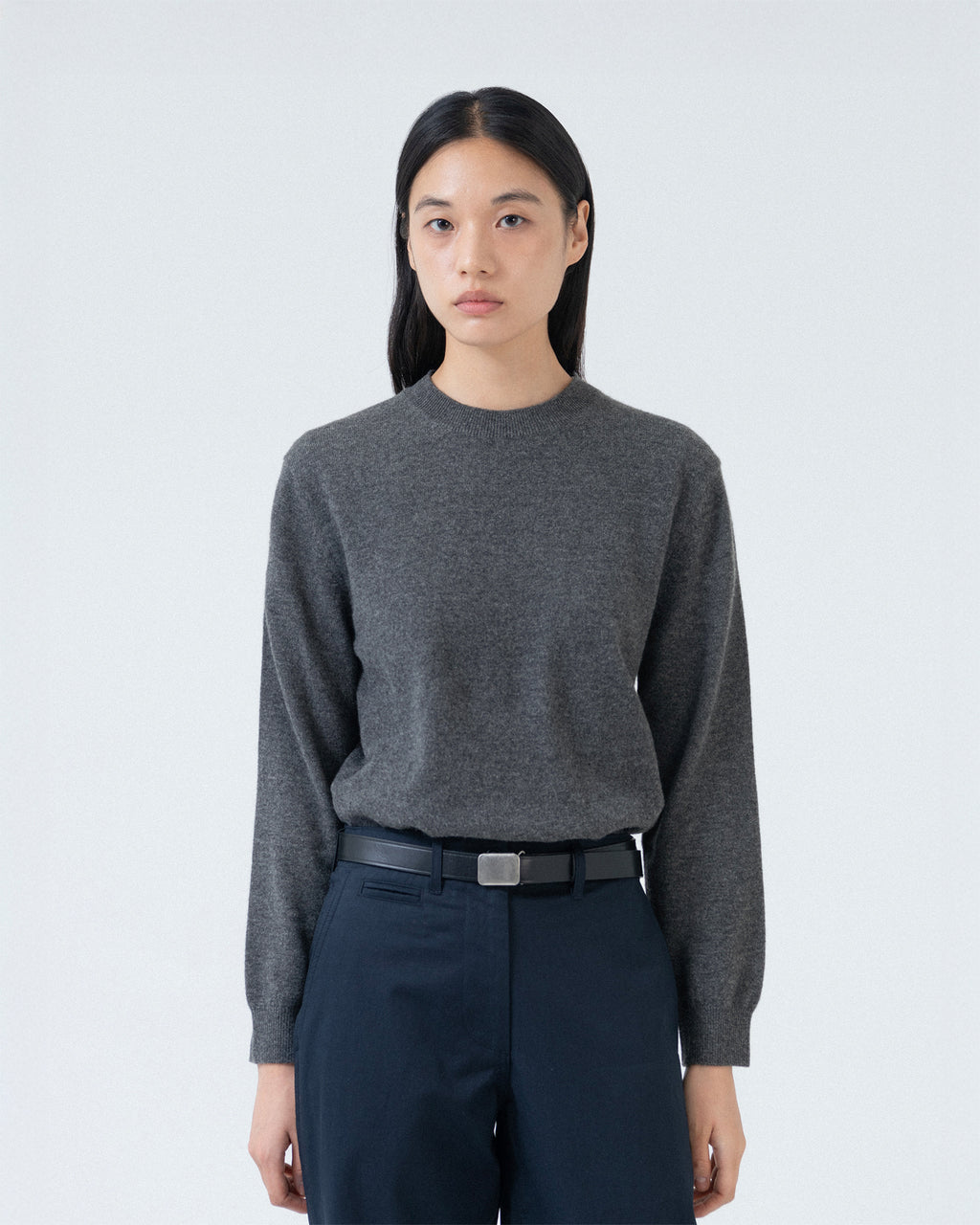 Brownyard - Extra Super Fine Crewneck Knit (Charcoal) product image 2 | TRAB K-Fashion Australia