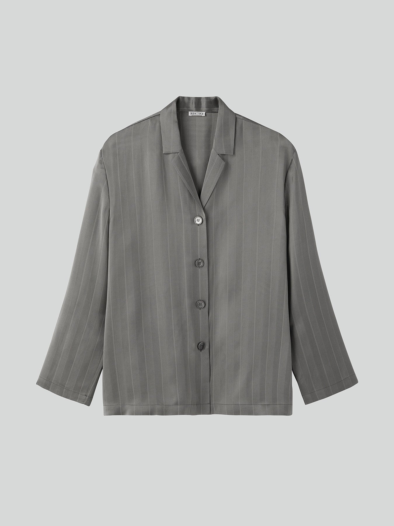 Recto - Silky Lounge Shirt (Midnight Grey) product image 4 | TRAB K-Fashion Australia