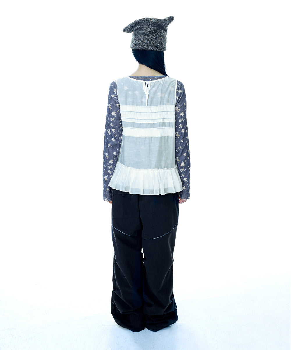 Coyseio - Sheer Layered Sleeveless (White) product image 17 | TRAB K-Fashion Australia