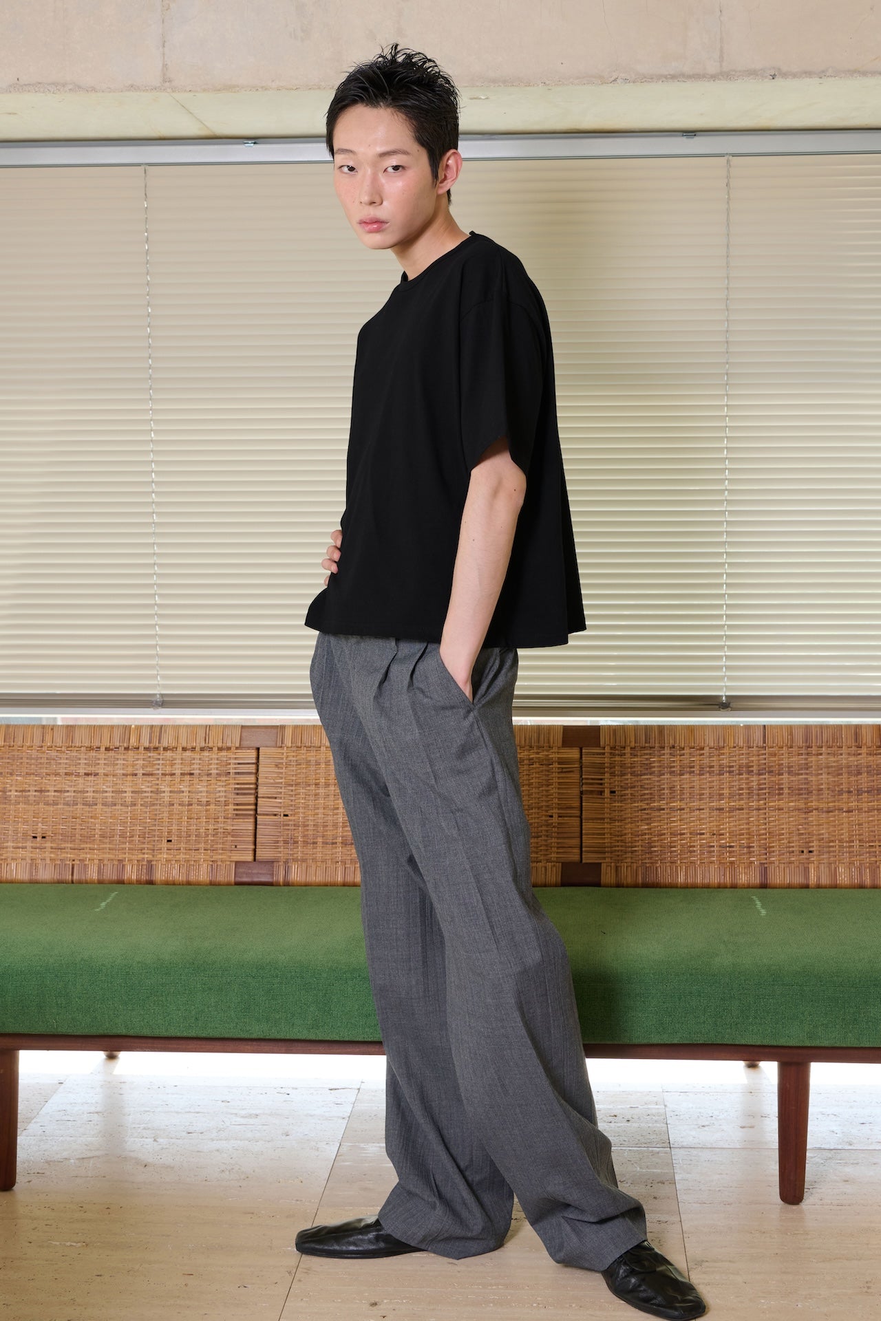 STU - 2 Tuck Crease Slacks (Charcoal) product image 10 | TRAB K-Fashion Australia