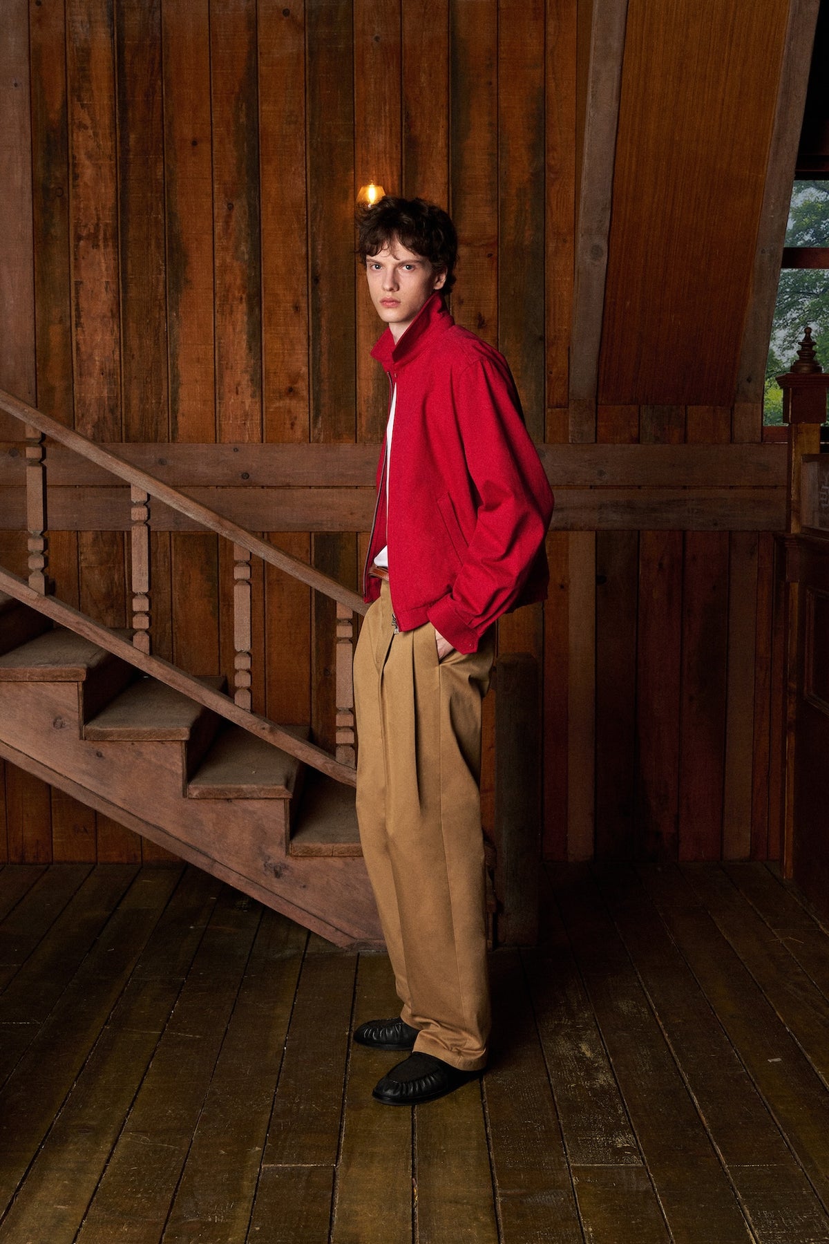 STU - Arch Pleat Cotton Pants (Beige) product image 7 | TRAB K-Fashion Australia