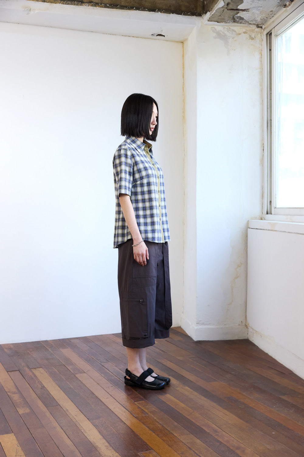 Hatchingroom - Roll Up Fatigue Shorts (Dark Brown) product image 11 | TRAB K-Fashion Australia