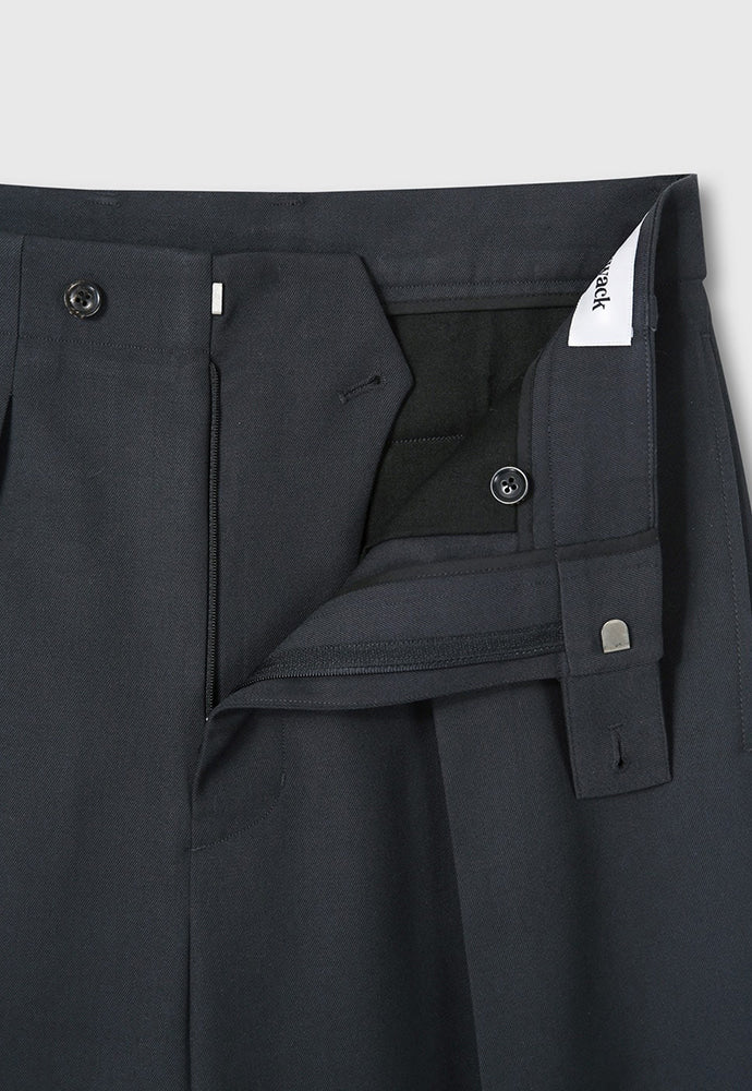 Tonywack - Wool Twill Pleated Wide Trousers (Carbon Grey) product image 9 | TRAB K-Fashion Australia
