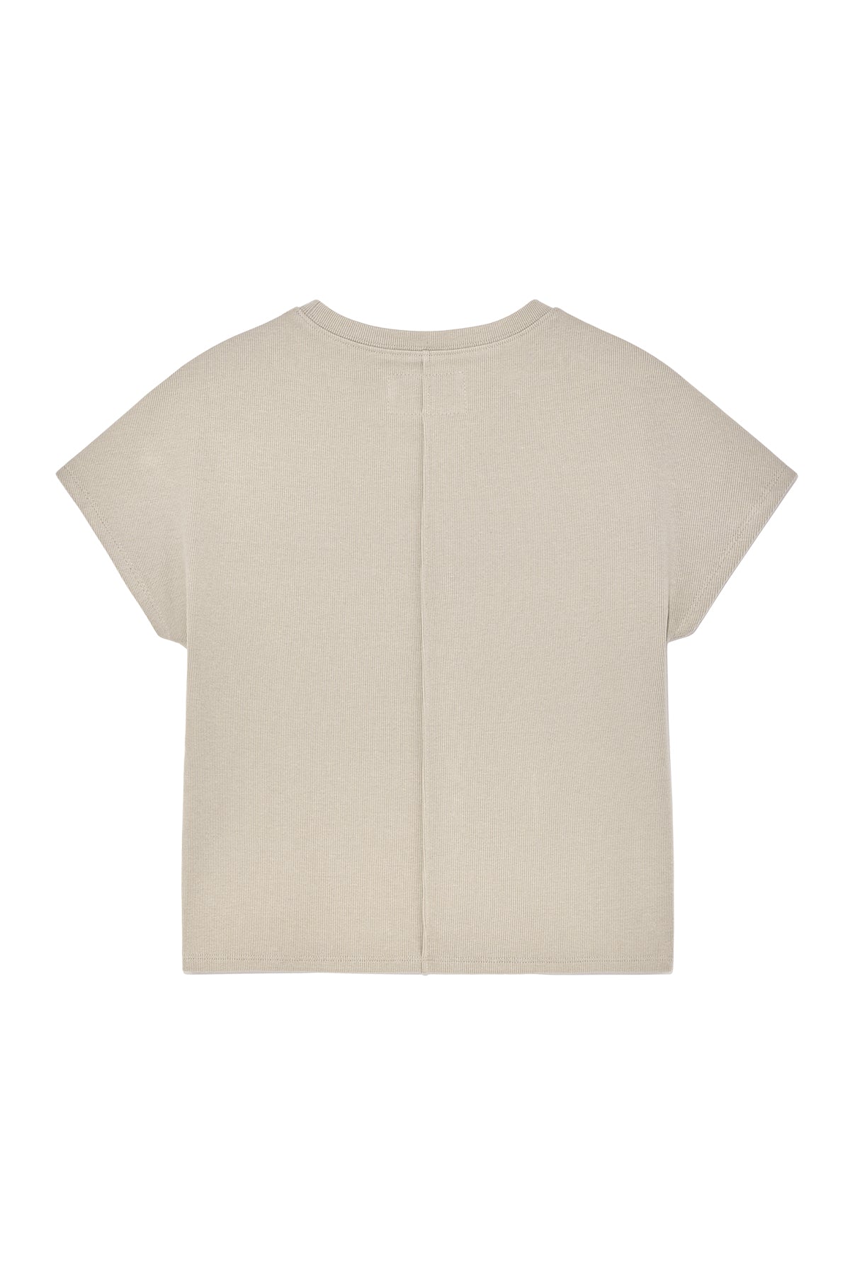 Matin Kim - Pintuck Layered Slim Crop Top (Light Khaki) product image 2 | TRAB K-Fashion Australia