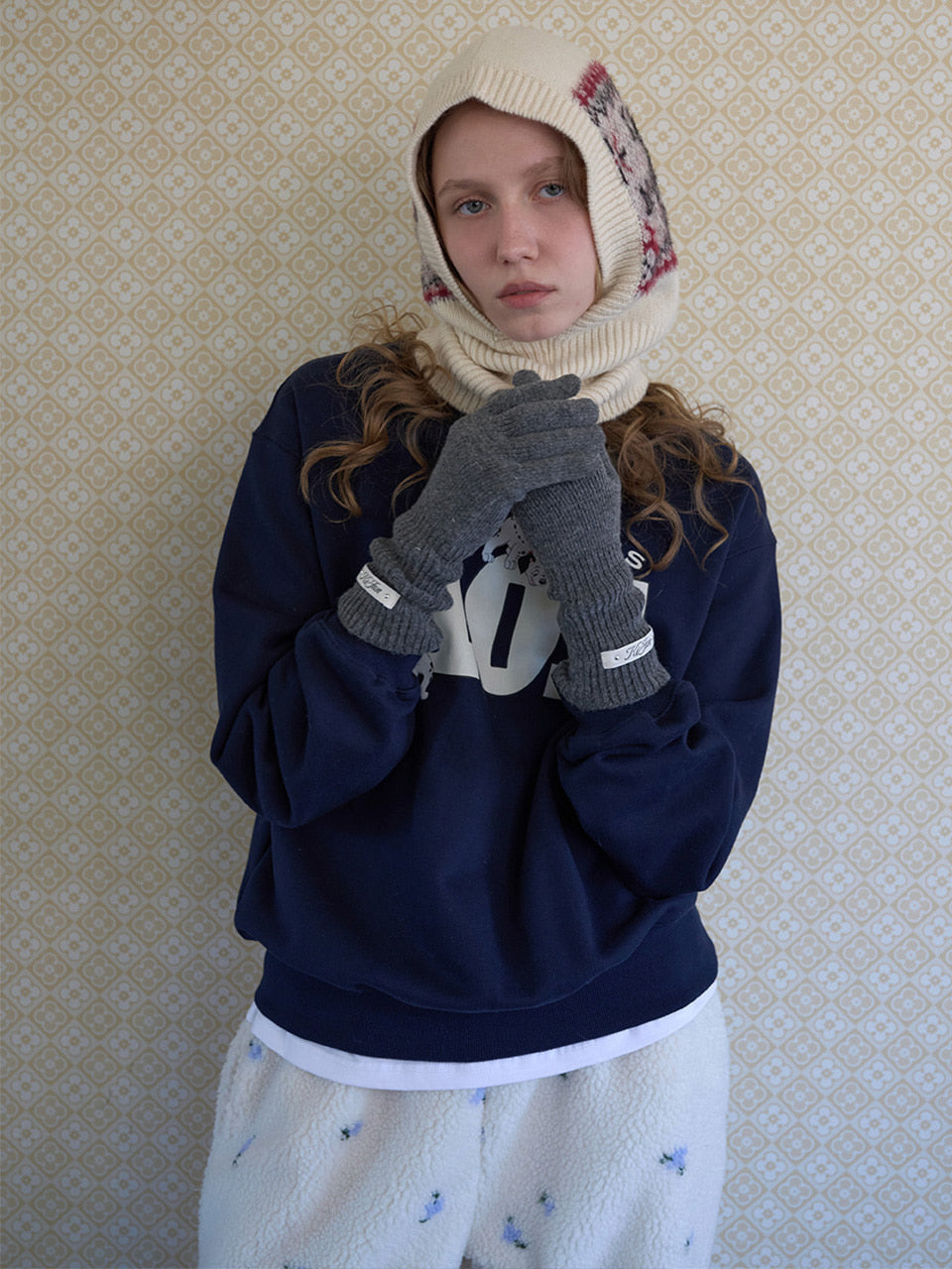Kijun - Studded Logo Wool Gloves (6Colors) product image 10 | TRAB K-Fashion Australia