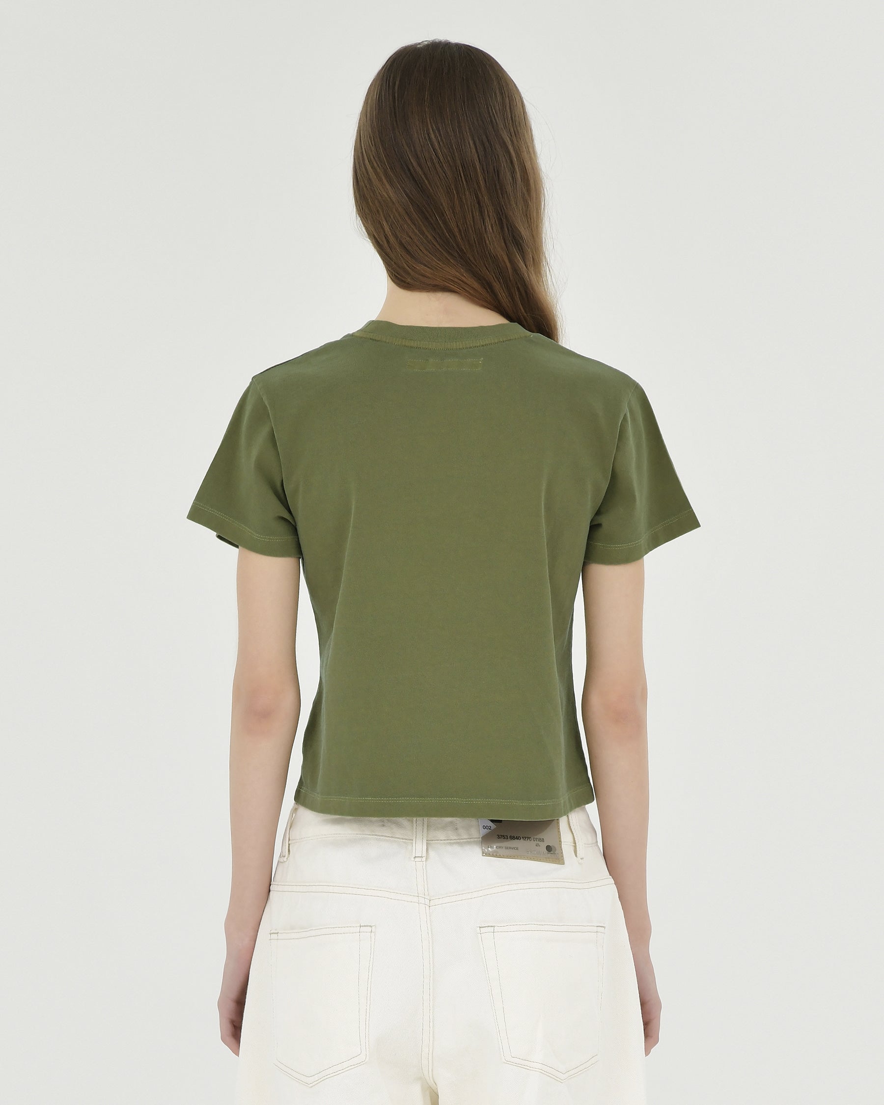 Brownyard - Washed Baby T Shirt (Washed Olive) product image 2 | TRAB K-Fashion Australia