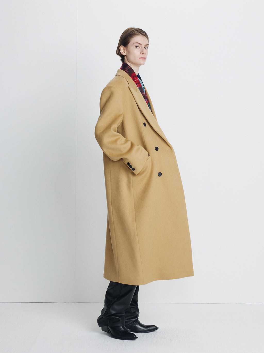 Tonywack - Wool Tailored Double-Breasted Maxi Coat (Camel) product image 7 | TRAB K-Fashion Australia