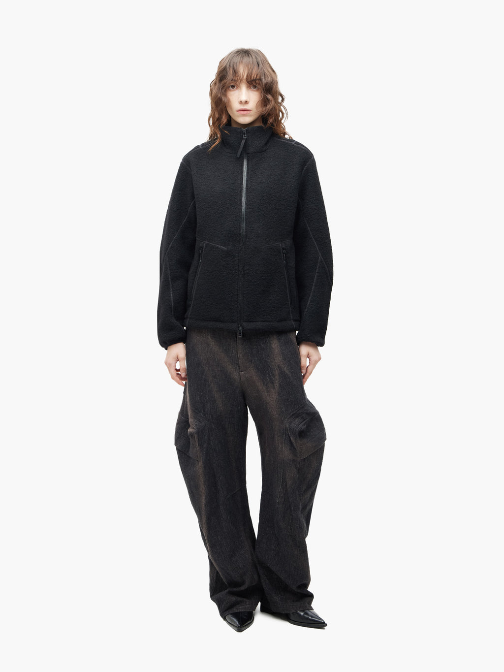 Jiyong Kim - Fleece Jacket (Black) product image 3 | TRAB K-Fashion Australia