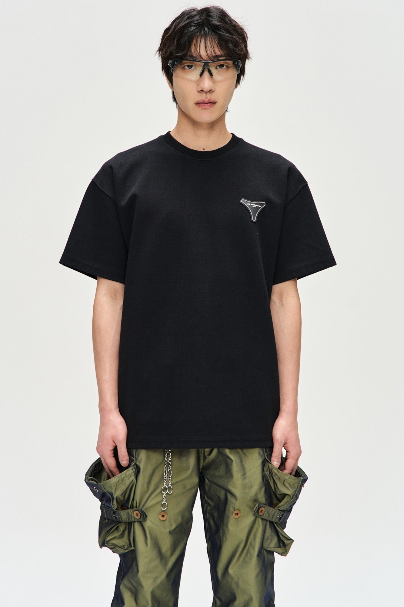 Andersson Bell - Unisex Stool Patch Logo T-Shirts (Black) product image 1 | TRAB K-Fashion Australia