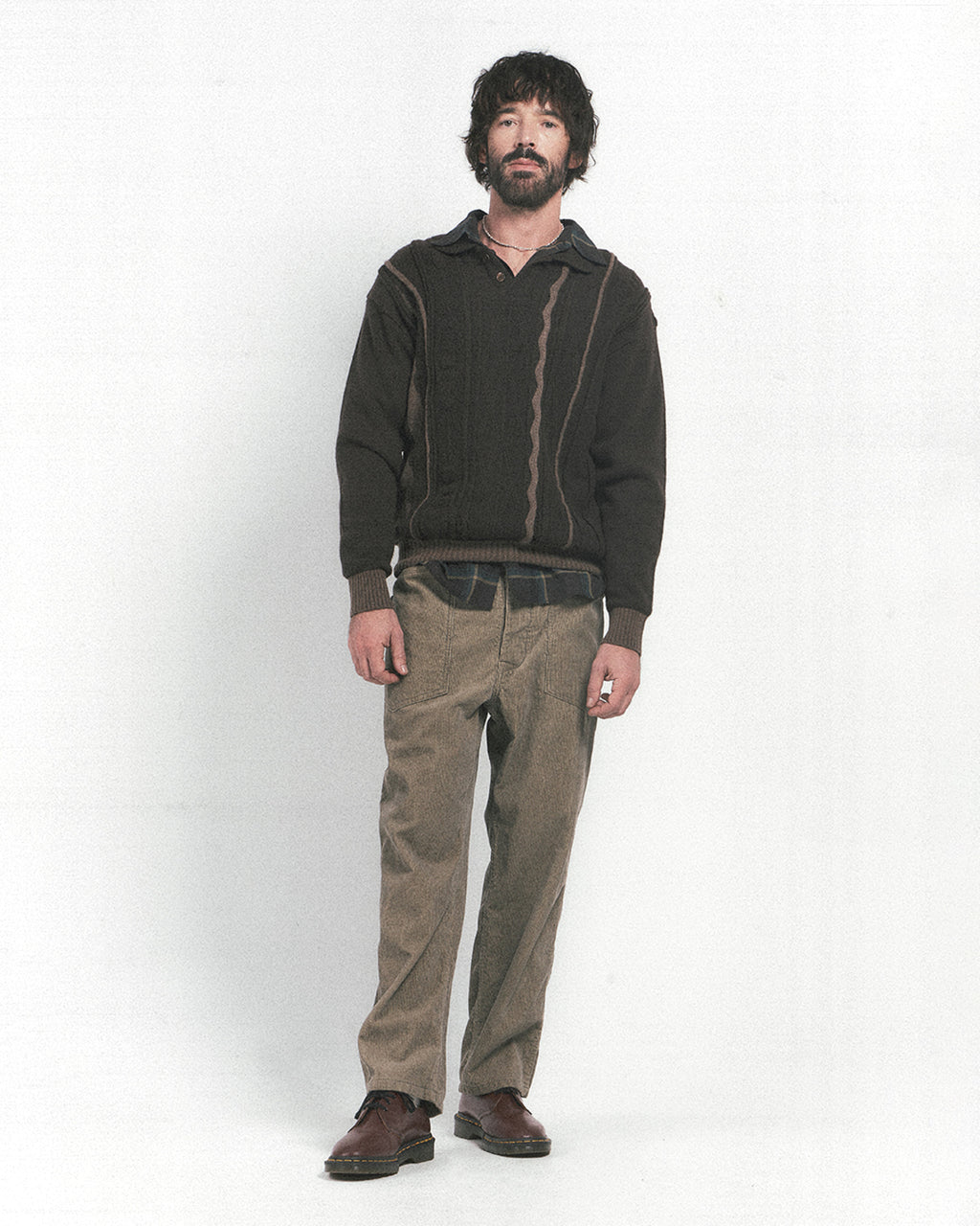 Eastlogue - Asymmetrical Cable Knit (Brown) product image 4 | TRAB K-Fashion Australia
