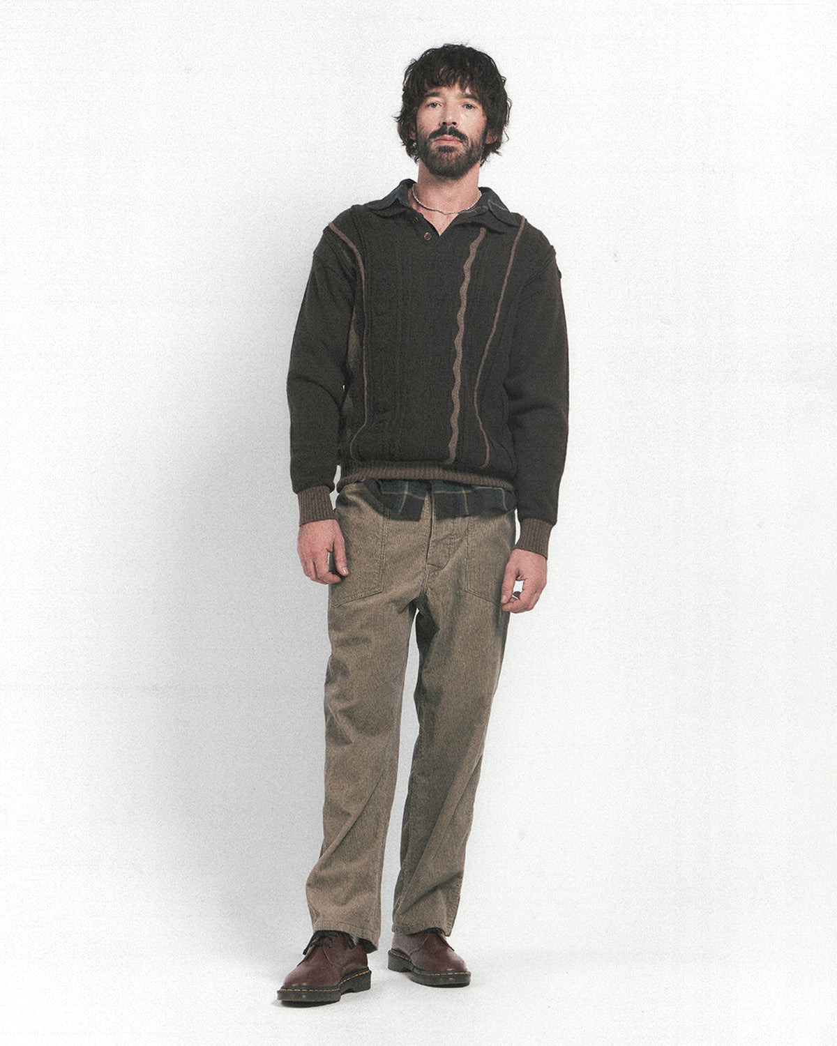 Eastlogue - Asymmetrical Cable Knit (Brown) product image 4 | TRAB K-Fashion Australia