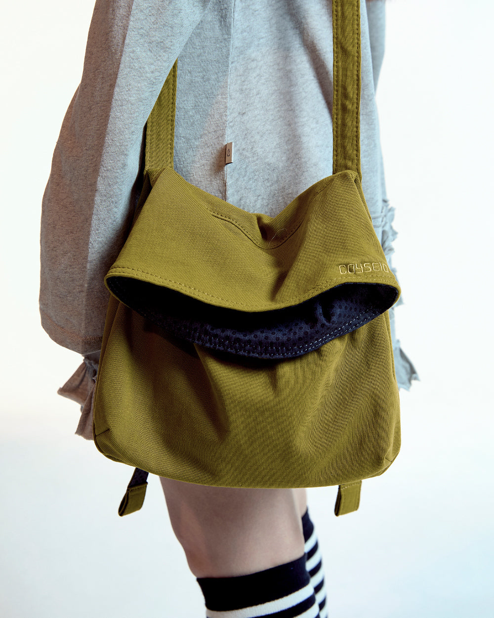 Coyseio - Folding Sweat Cross Bag (Olive) product image 6 | TRAB K-Fashion Australia