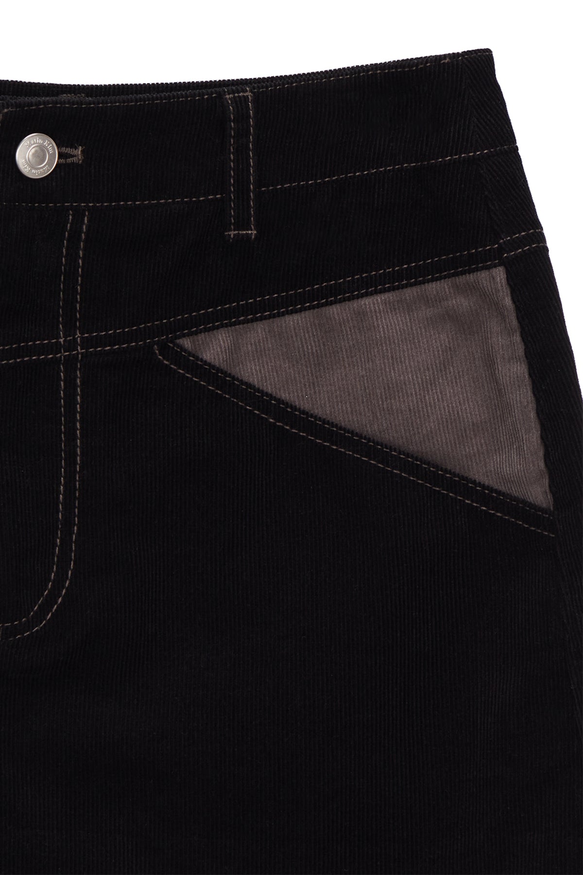 Matin Kim - Color Point Corduroy Mini Skirt (Black) product image 3 | TRAB K-Fashion Australia